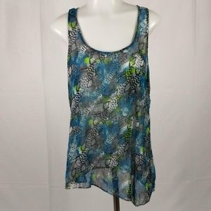 Miley Cyrus/Max Azaria Large Sheer Tank Top Shirt